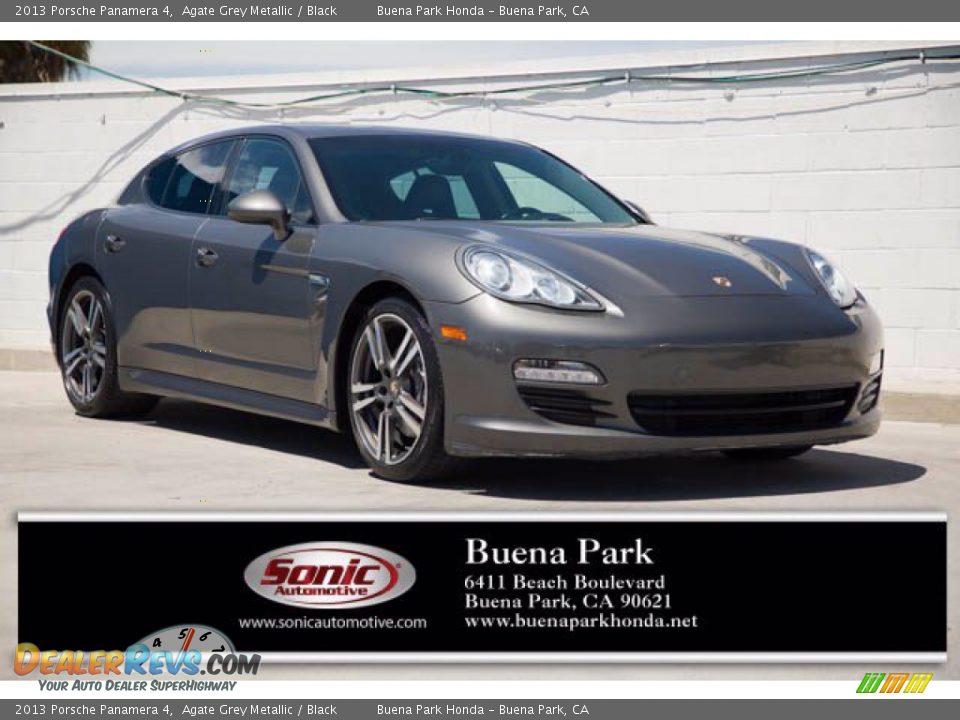 2013 Porsche Panamera 4 Agate Grey Metallic / Black Photo #1