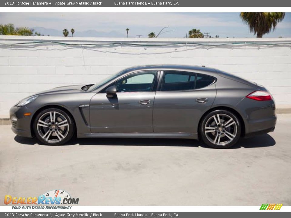 2013 Porsche Panamera 4 Agate Grey Metallic / Black Photo #8