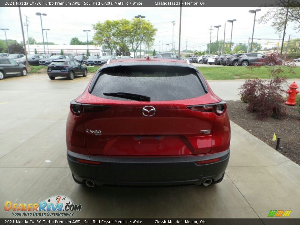 2021 Mazda CX-30 Turbo Premium AWD Soul Red Crystal Metallic / White Photo #5