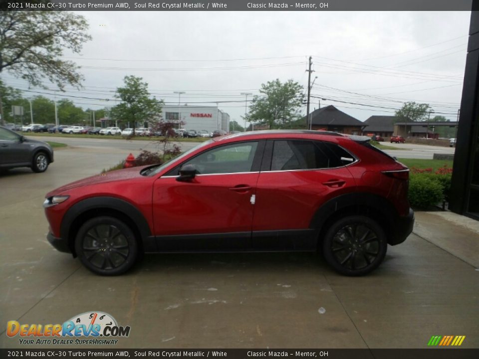 2021 Mazda CX-30 Turbo Premium AWD Soul Red Crystal Metallic / White Photo #6