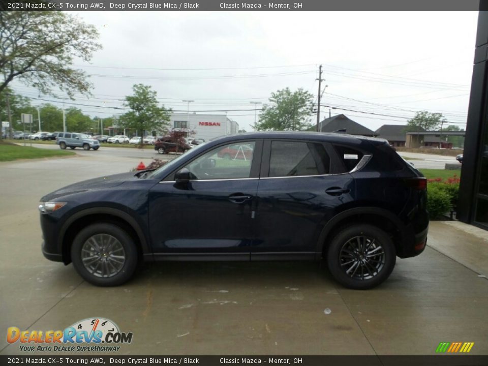 2021 Mazda CX-5 Touring AWD Deep Crystal Blue Mica / Black Photo #6