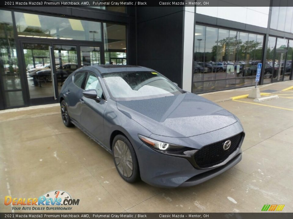 2021 Mazda Mazda3 Premium Hatchback AWD Polymetal Gray Metallic / Black Photo #1
