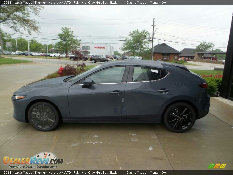2021 Mazda Mazda3 Premium Hatchback AWD Polymetal Gray Metallic / Black Photo #6