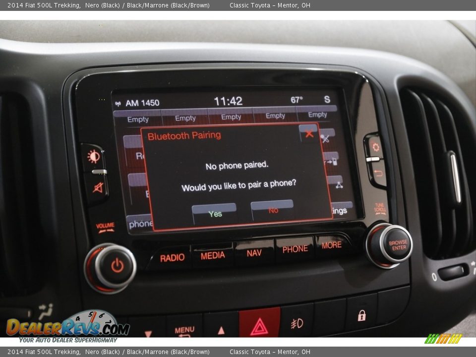 2014 Fiat 500L Trekking Nero (Black) / Black/Marrone (Black/Brown) Photo #11