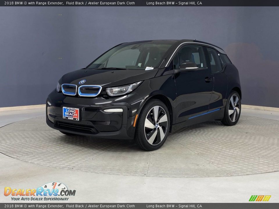 2018 BMW i3 with Range Extender Fluid Black / Atelier European Dark Cloth Photo #3