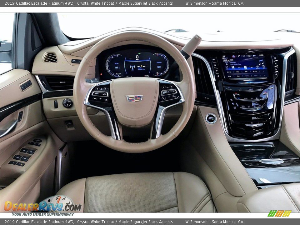 2019 Cadillac Escalade Platinum 4WD Crystal White Tricoat / Maple Sugar/Jet Black Accents Photo #4