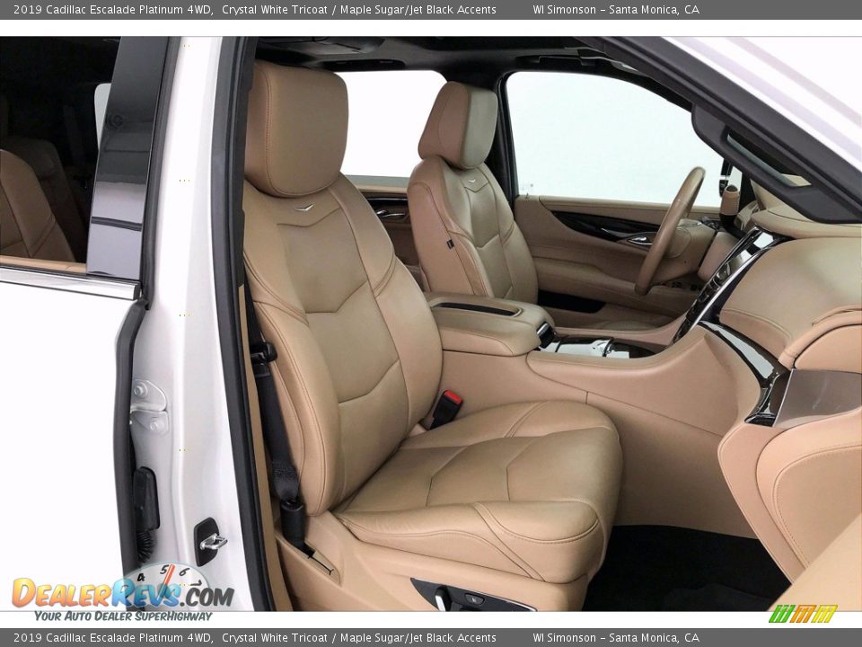 2019 Cadillac Escalade Platinum 4WD Crystal White Tricoat / Maple Sugar/Jet Black Accents Photo #6