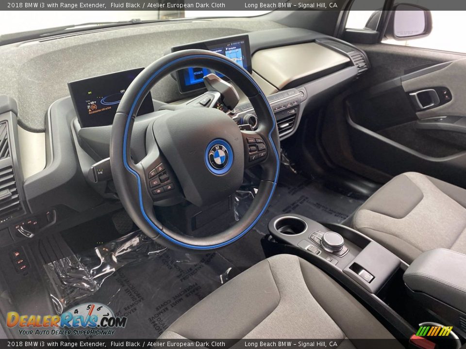 2018 BMW i3 with Range Extender Fluid Black / Atelier European Dark Cloth Photo #15