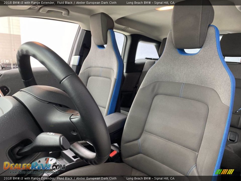 2018 BMW i3 with Range Extender Fluid Black / Atelier European Dark Cloth Photo #16