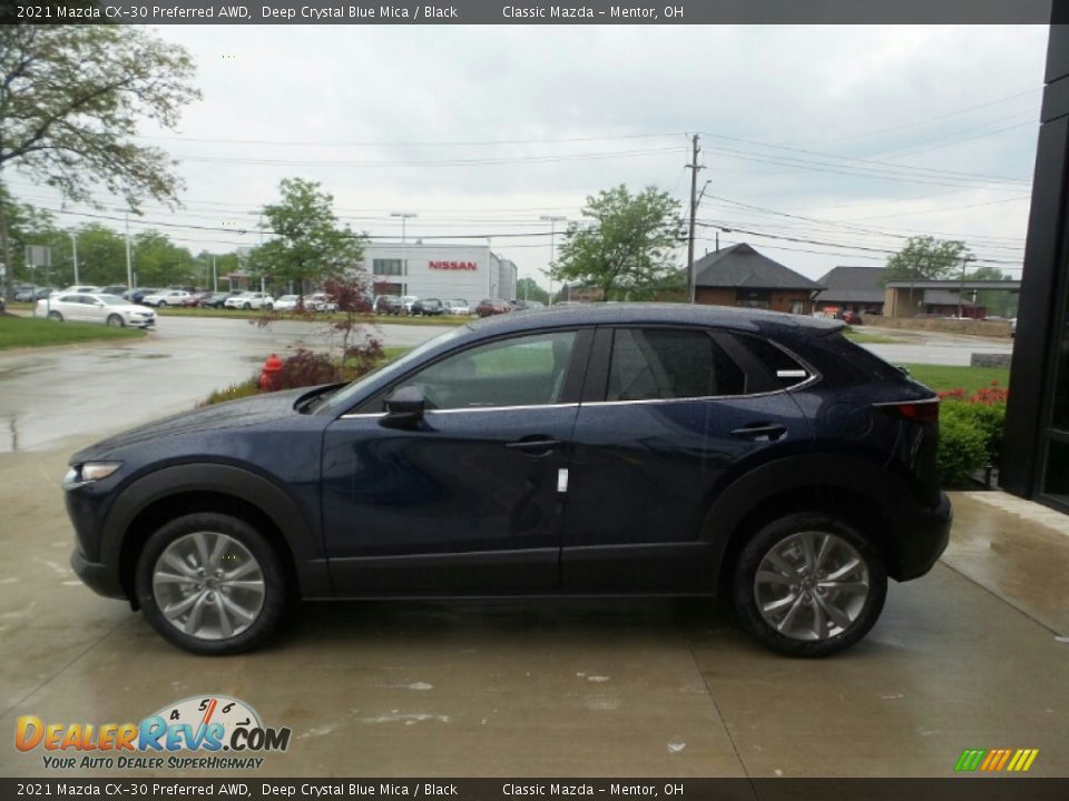 2021 Mazda CX-30 Preferred AWD Deep Crystal Blue Mica / Black Photo #6