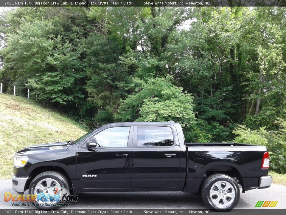 Diamond Black Crystal Pearl 2021 Ram 1500 Big Horn Crew Cab Photo #1