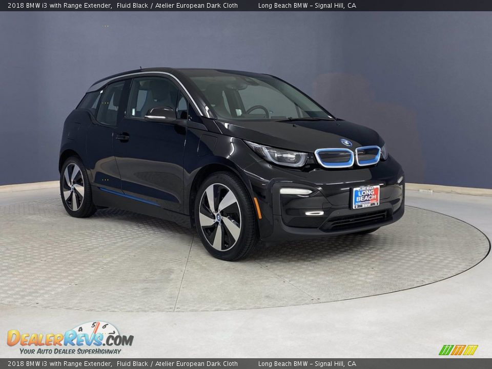 2018 BMW i3 with Range Extender Fluid Black / Atelier European Dark Cloth Photo #36