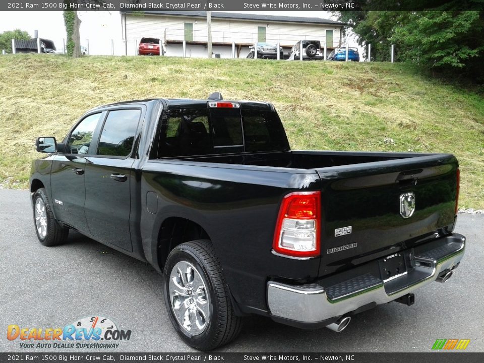 2021 Ram 1500 Big Horn Crew Cab Diamond Black Crystal Pearl / Black Photo #9