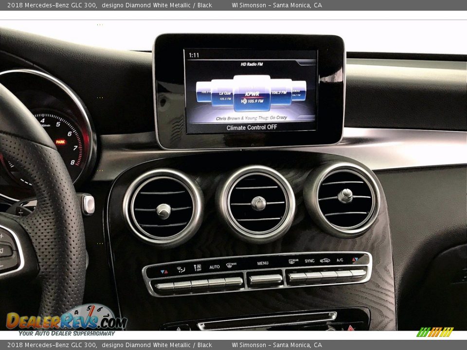 2018 Mercedes-Benz GLC 300 designo Diamond White Metallic / Black Photo #5