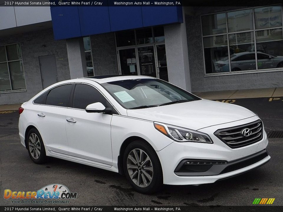 2017 Hyundai Sonata Limited Quartz White Pearl / Gray Photo #1