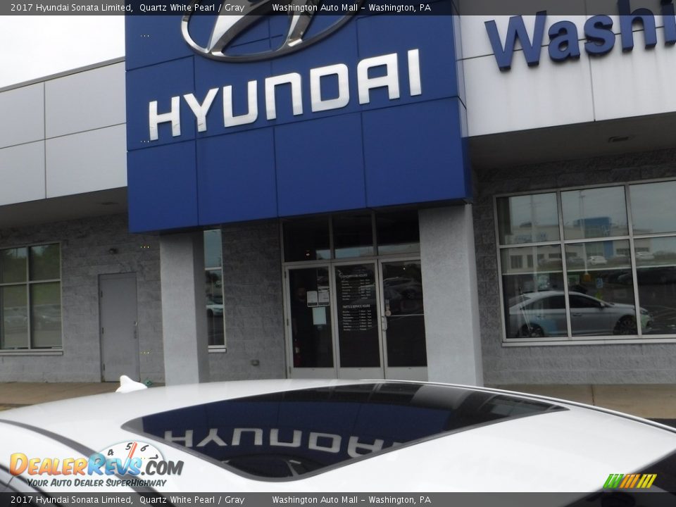 2017 Hyundai Sonata Limited Quartz White Pearl / Gray Photo #3