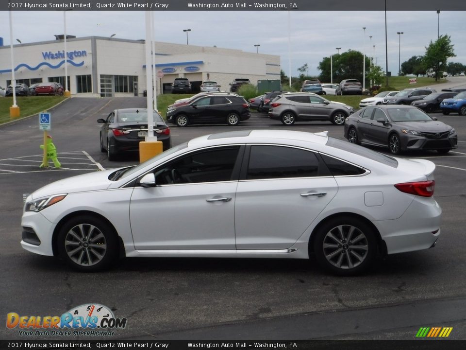 2017 Hyundai Sonata Limited Quartz White Pearl / Gray Photo #5