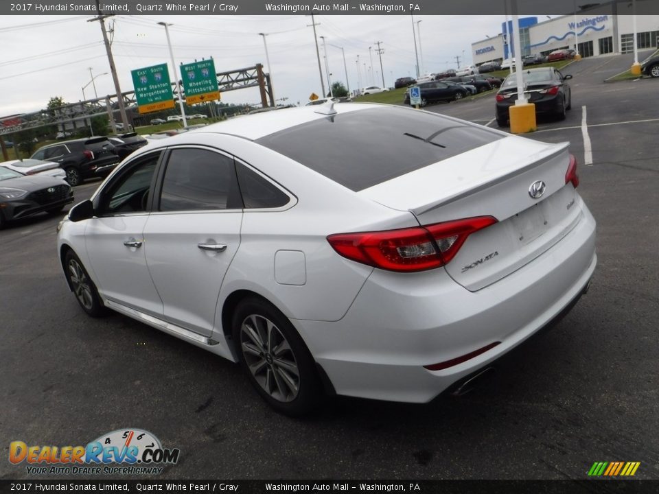 2017 Hyundai Sonata Limited Quartz White Pearl / Gray Photo #6