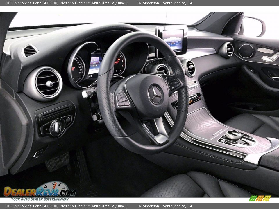 2018 Mercedes-Benz GLC 300 designo Diamond White Metallic / Black Photo #14