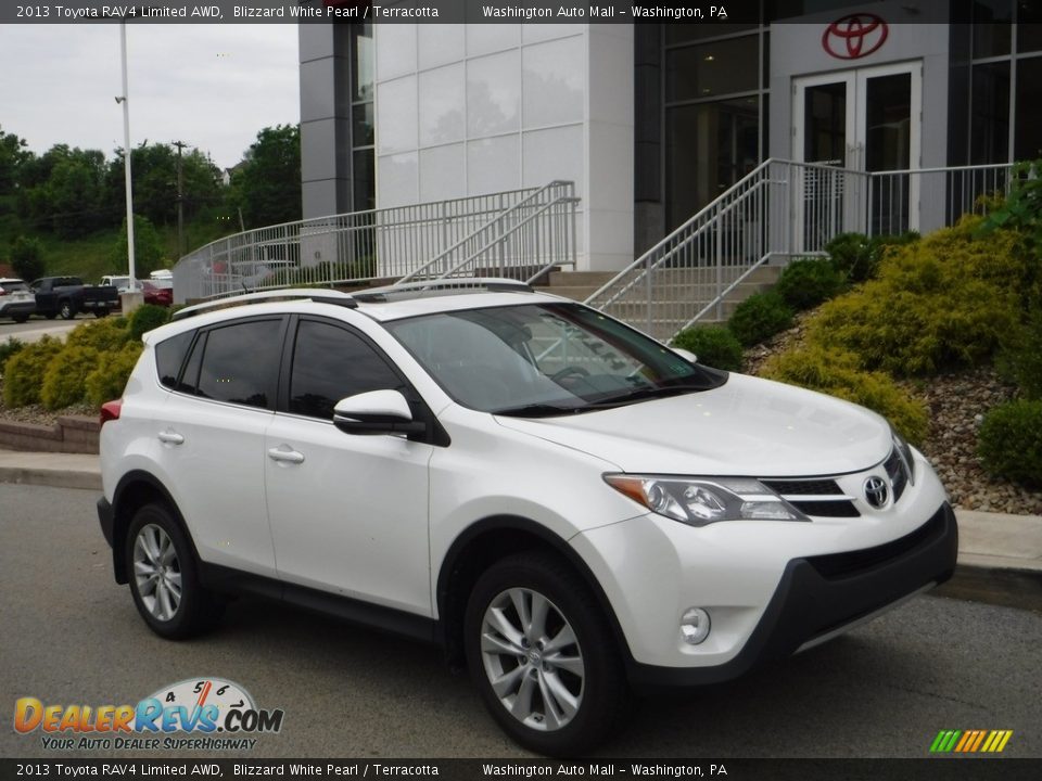 2013 Toyota RAV4 Limited AWD Blizzard White Pearl / Terracotta Photo #1