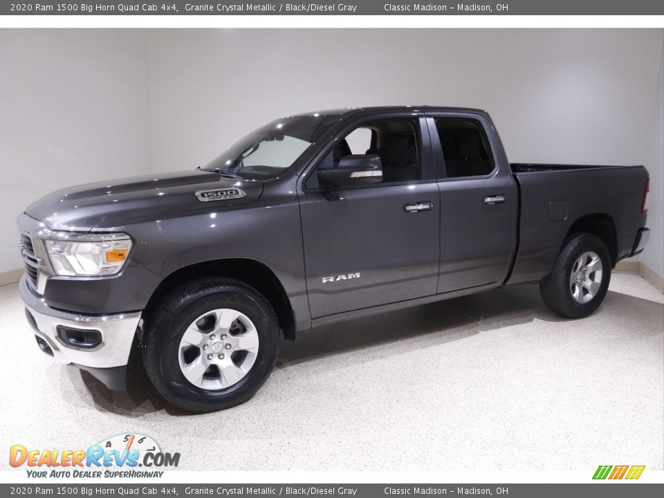2020 Ram 1500 Big Horn Quad Cab 4x4 Granite Crystal Metallic / Black/Diesel Gray Photo #3