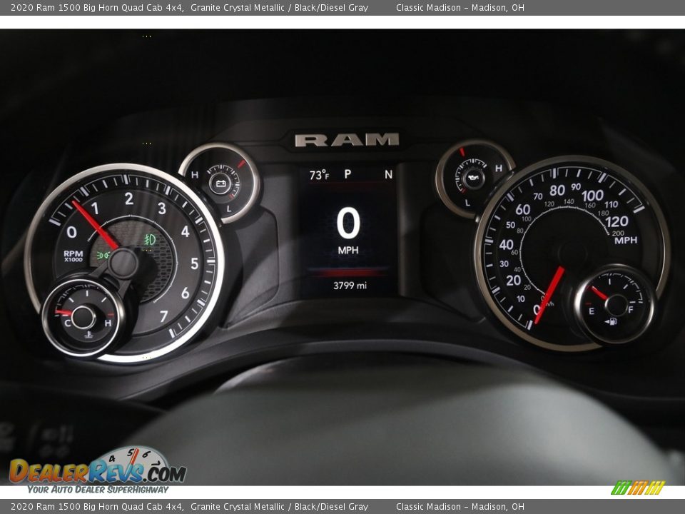 2020 Ram 1500 Big Horn Quad Cab 4x4 Granite Crystal Metallic / Black/Diesel Gray Photo #8