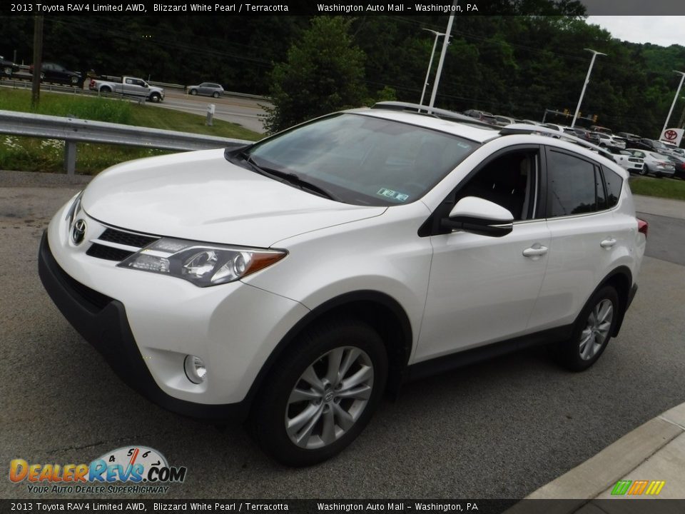 2013 Toyota RAV4 Limited AWD Blizzard White Pearl / Terracotta Photo #13