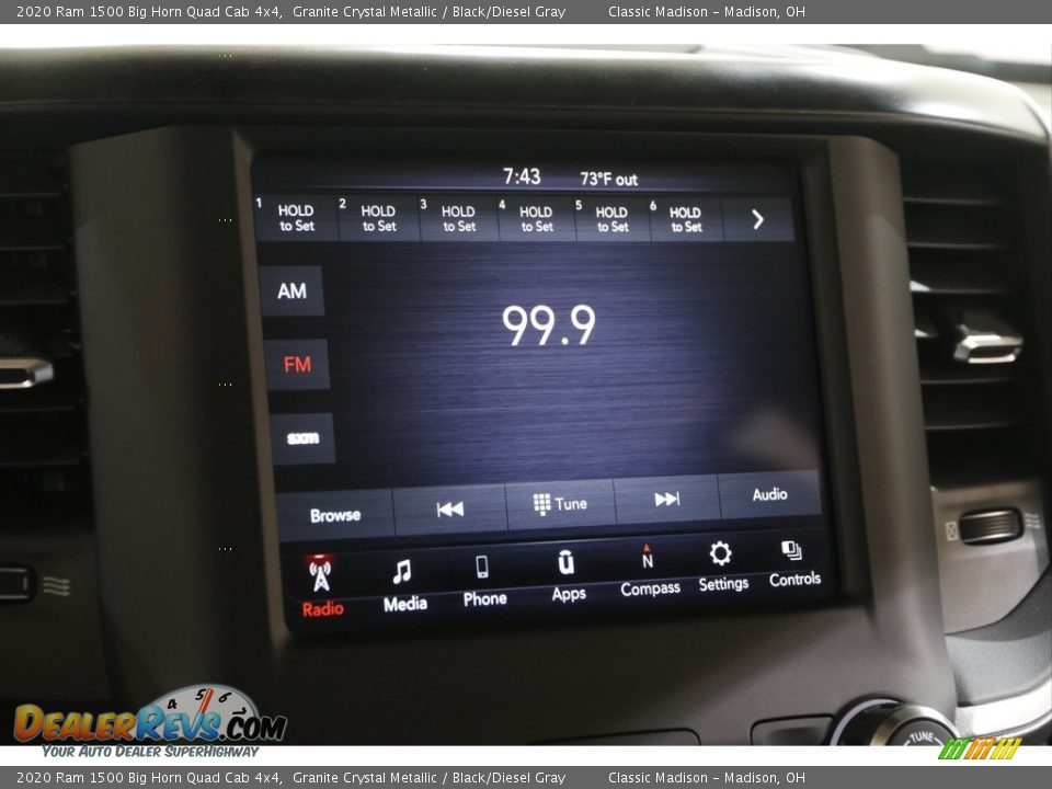 2020 Ram 1500 Big Horn Quad Cab 4x4 Granite Crystal Metallic / Black/Diesel Gray Photo #10