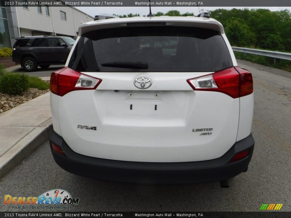 2013 Toyota RAV4 Limited AWD Blizzard White Pearl / Terracotta Photo #15