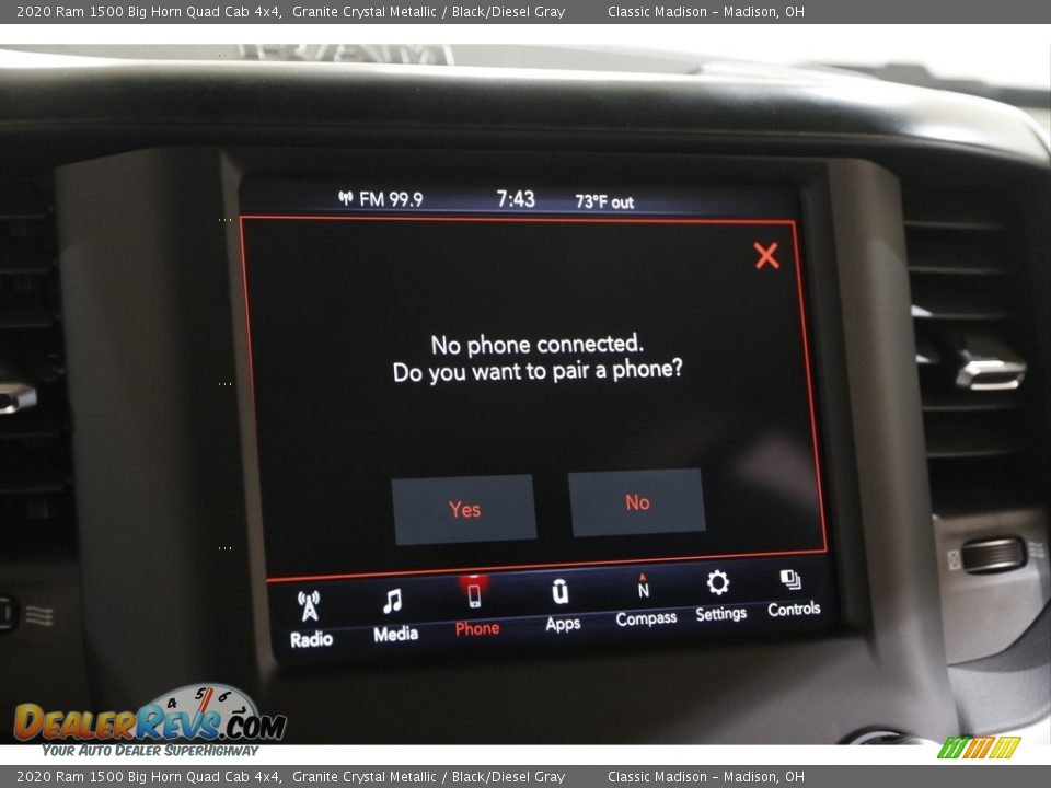 2020 Ram 1500 Big Horn Quad Cab 4x4 Granite Crystal Metallic / Black/Diesel Gray Photo #11