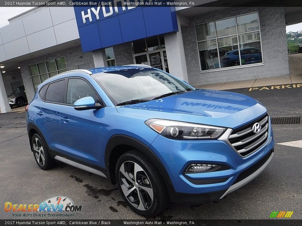 2017 Hyundai Tucson Sport AWD Caribbean Blue / Black Photo #1