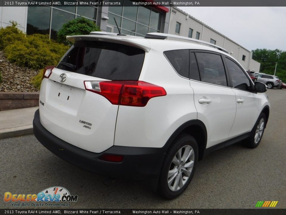 2013 Toyota RAV4 Limited AWD Blizzard White Pearl / Terracotta Photo #16