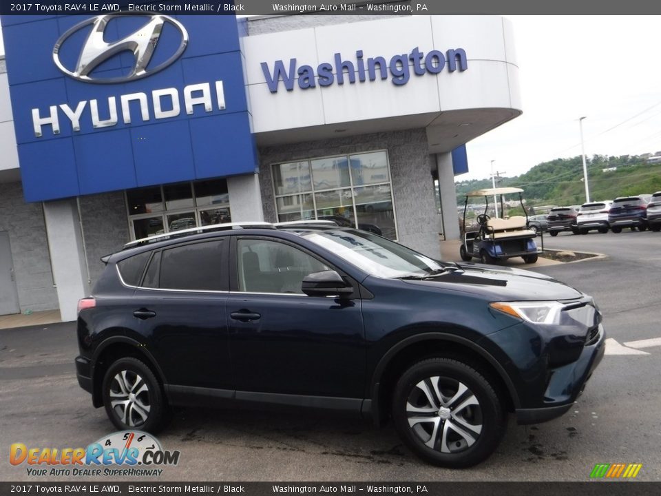2017 Toyota RAV4 LE AWD Electric Storm Metallic / Black Photo #2