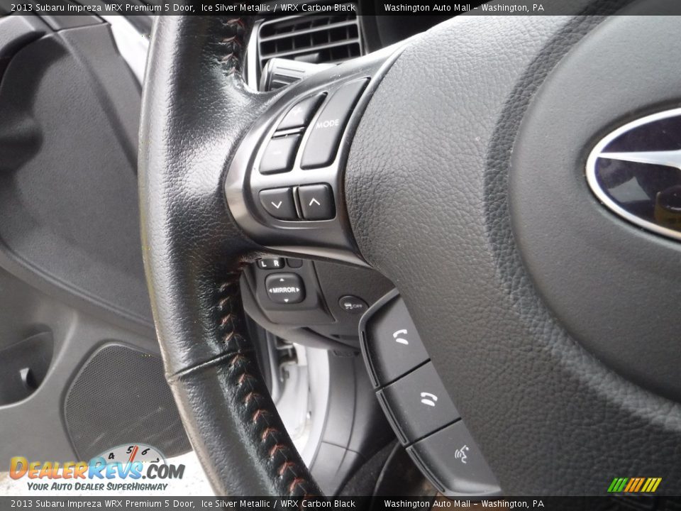 2013 Subaru Impreza WRX Premium 5 Door Ice Silver Metallic / WRX Carbon Black Photo #5