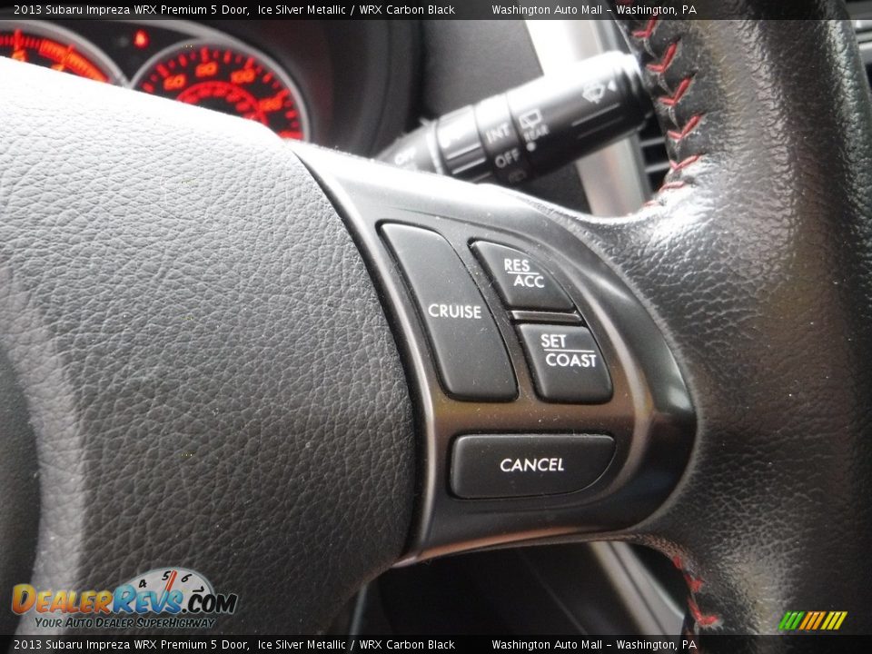 2013 Subaru Impreza WRX Premium 5 Door Ice Silver Metallic / WRX Carbon Black Photo #6