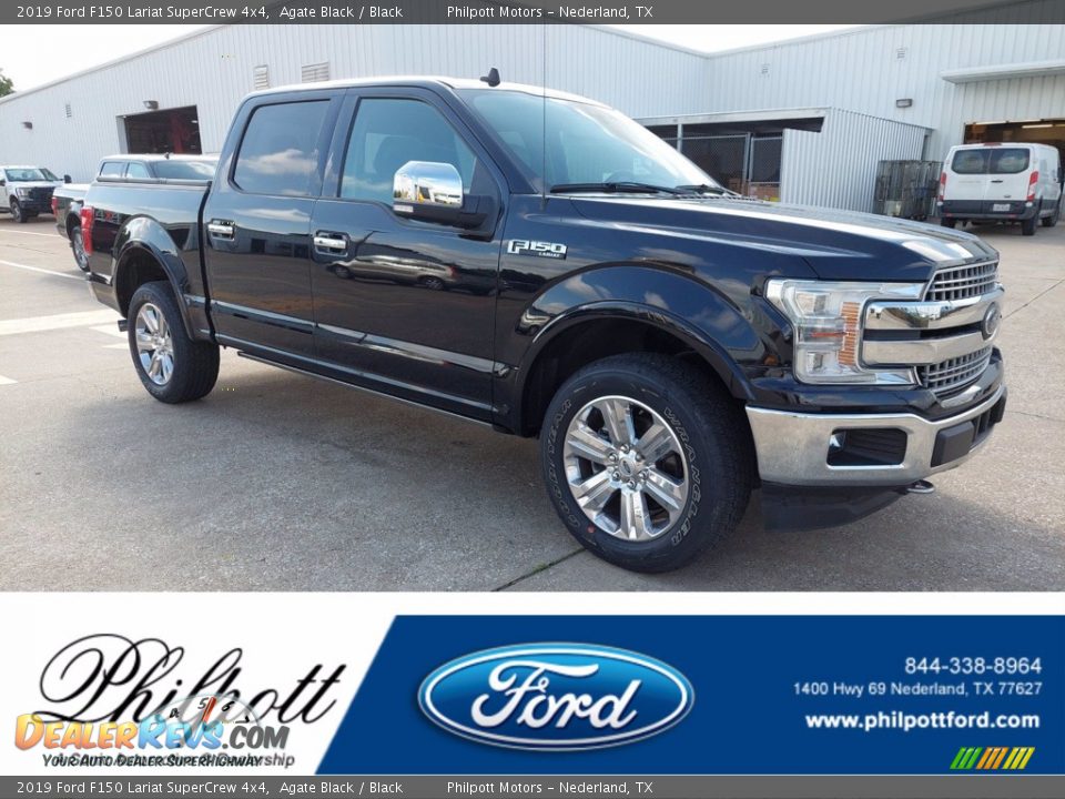 2019 Ford F150 Lariat SuperCrew 4x4 Agate Black / Black Photo #1