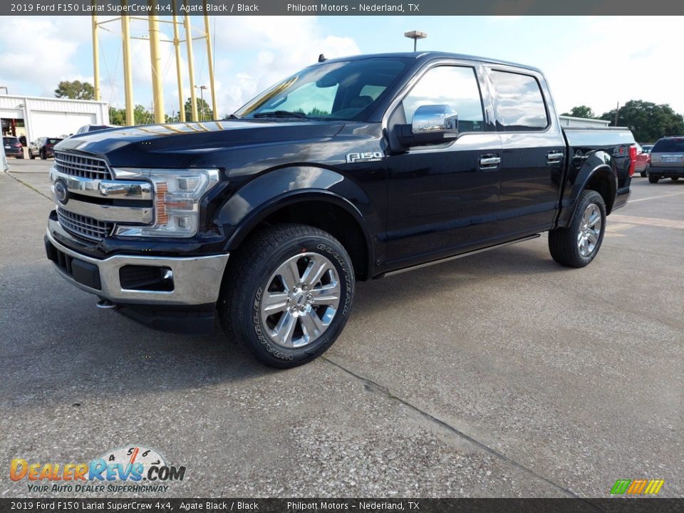 2019 Ford F150 Lariat SuperCrew 4x4 Agate Black / Black Photo #2