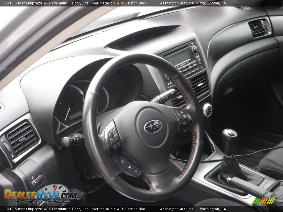 2013 Subaru Impreza WRX Premium 5 Door Ice Silver Metallic / WRX Carbon Black Photo #14