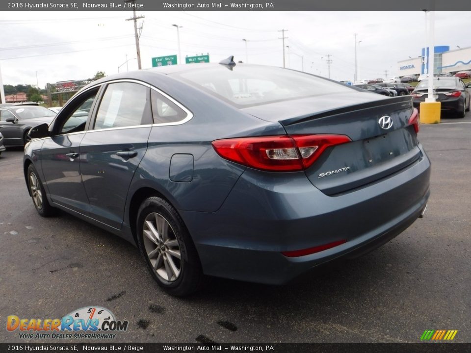 2016 Hyundai Sonata SE Nouveau Blue / Beige Photo #7