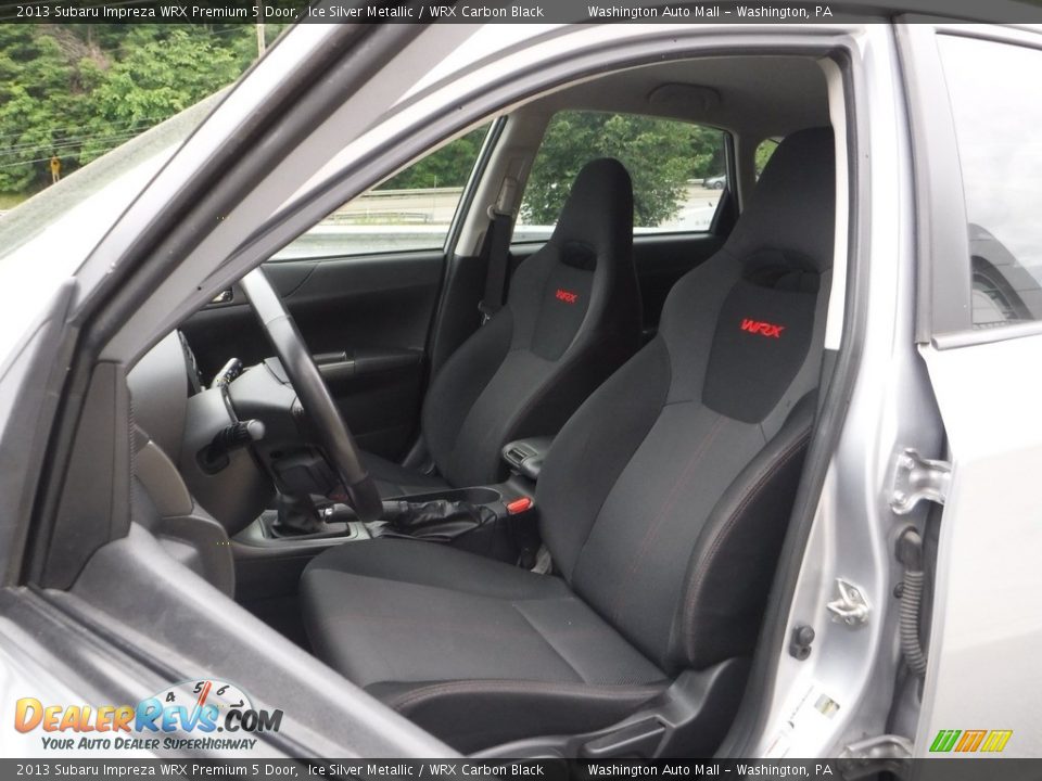 2013 Subaru Impreza WRX Premium 5 Door Ice Silver Metallic / WRX Carbon Black Photo #16