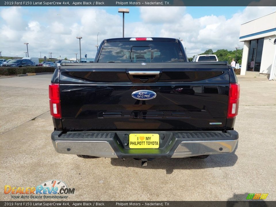 2019 Ford F150 Lariat SuperCrew 4x4 Agate Black / Black Photo #8