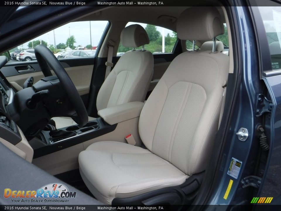 2016 Hyundai Sonata SE Nouveau Blue / Beige Photo #12