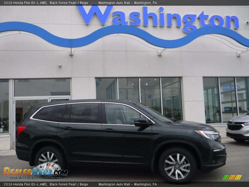 2019 Honda Pilot EX-L AWD Black Forest Pearl / Beige Photo #2