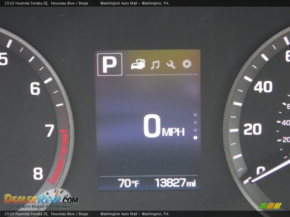 2016 Hyundai Sonata SE Nouveau Blue / Beige Photo #27