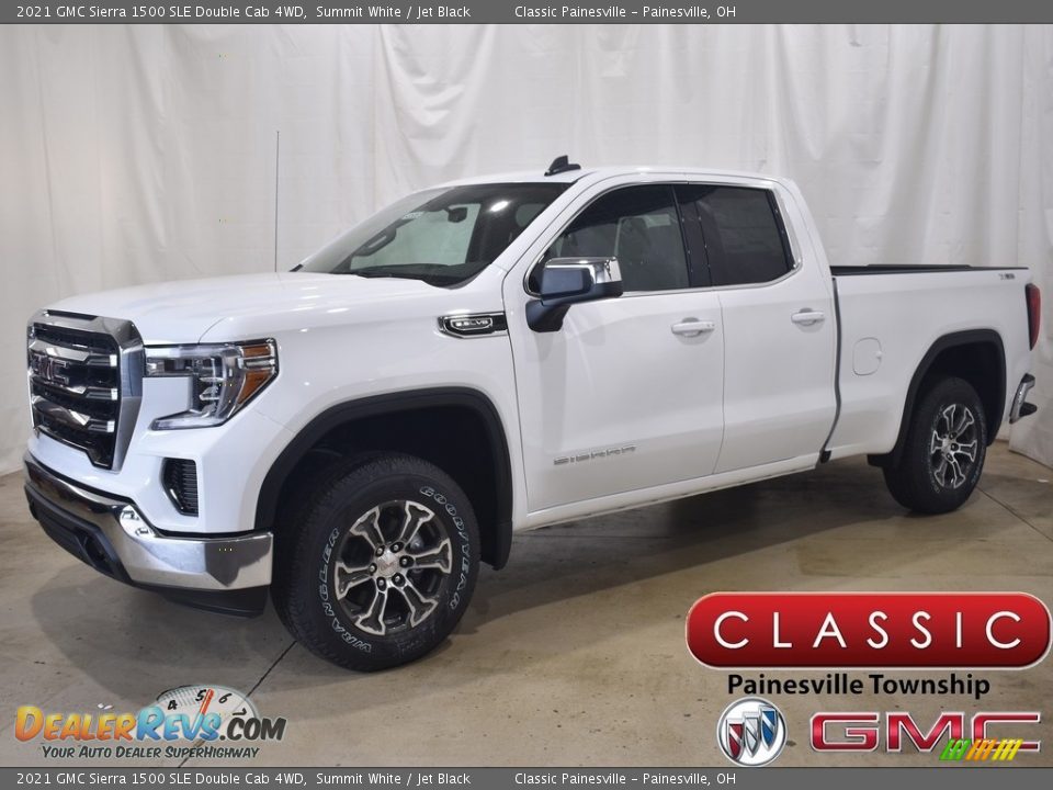 2021 GMC Sierra 1500 SLE Double Cab 4WD Summit White / Jet Black Photo #1