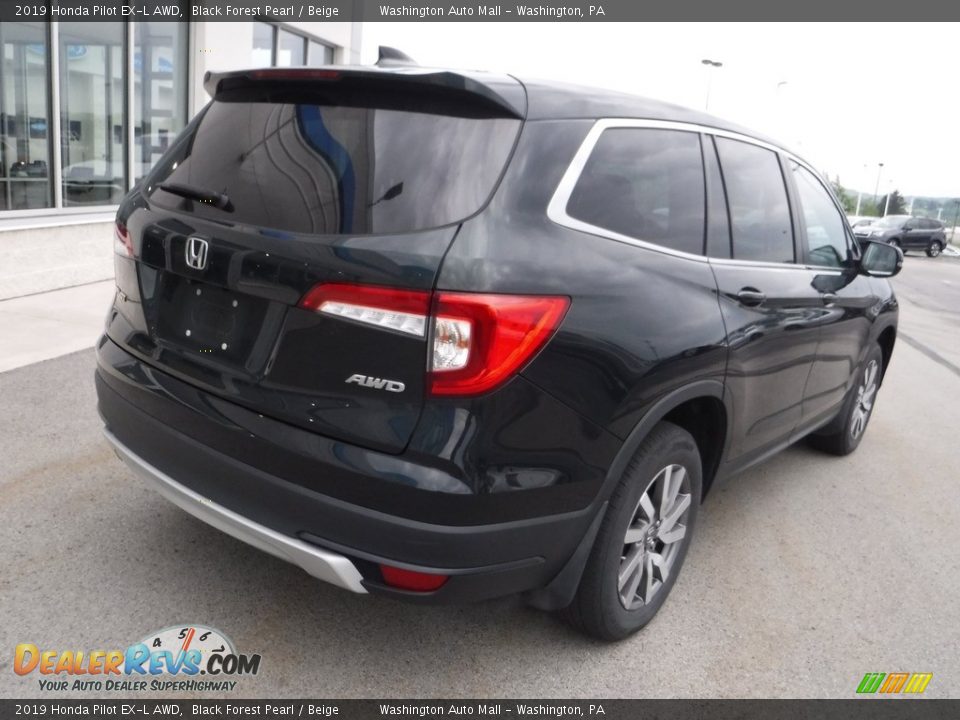 2019 Honda Pilot EX-L AWD Black Forest Pearl / Beige Photo #9