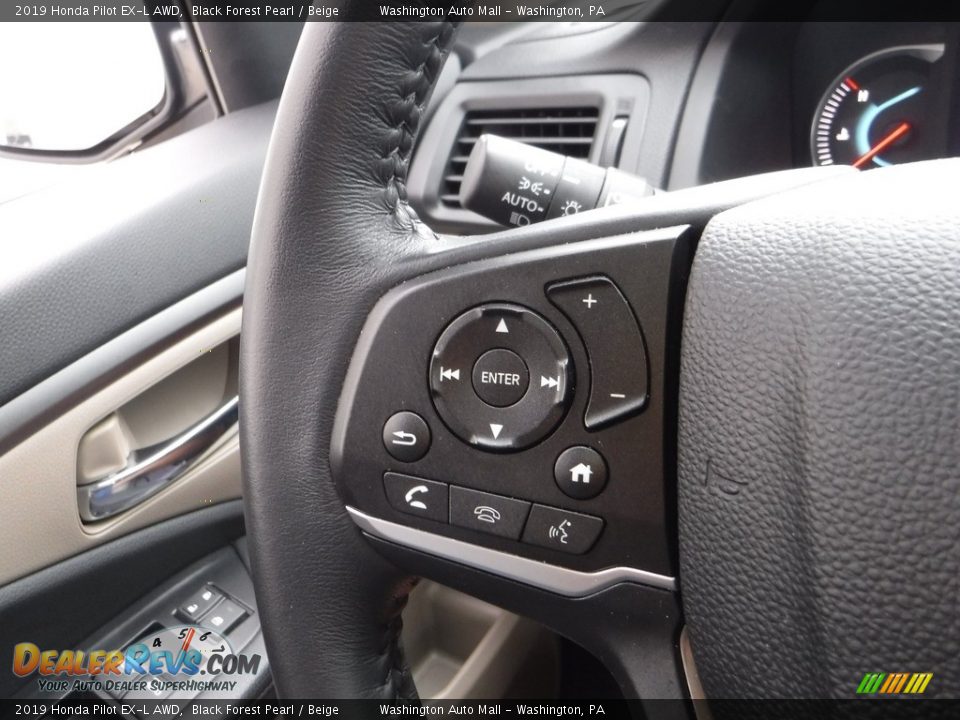 2019 Honda Pilot EX-L AWD Black Forest Pearl / Beige Photo #23