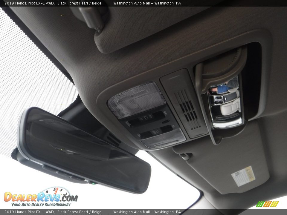 2019 Honda Pilot EX-L AWD Black Forest Pearl / Beige Photo #25