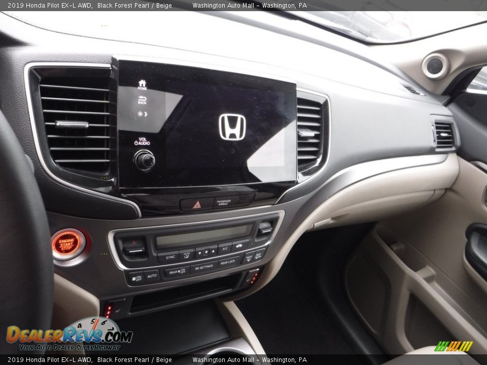 2019 Honda Pilot EX-L AWD Black Forest Pearl / Beige Photo #26