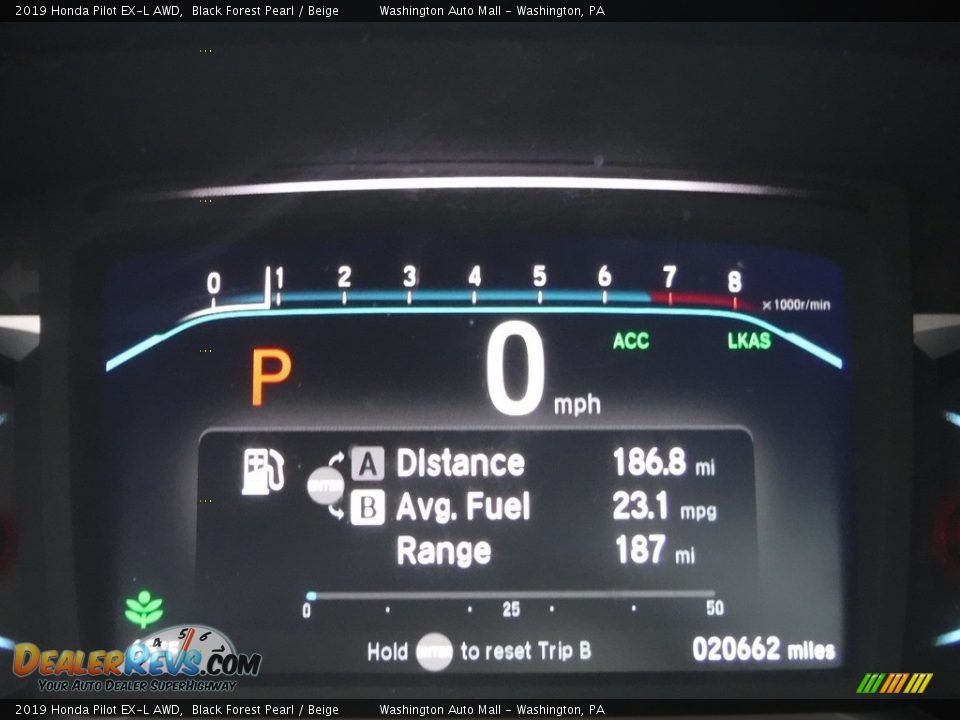 2019 Honda Pilot EX-L AWD Black Forest Pearl / Beige Photo #35